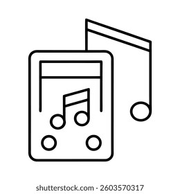 Stylish Music Note Icon in Circular Design