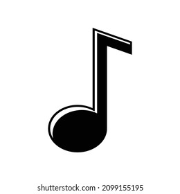 Stylish musical note icons. Music symbol vectors.