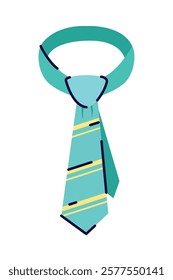 Stylish necktie formal accessory vector