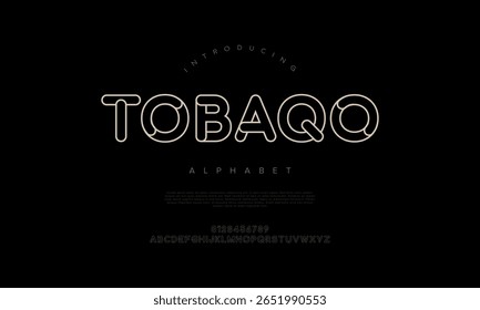 Stylish neon-line display font, perfect for nightlife, clubs, and trendy branding