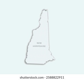 Stylish New Hampshire state map with a professional, minimalist design. Great for education and branding.	