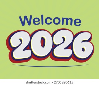 A stylish New Year 2026 vector design with elegant shapes and vibrant celebration elements. Ideal for posters, invitations, digital ads, and holiday branding