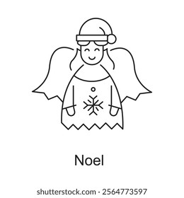 A stylish Noel icon featuring elegant typography and decorative elements, symbolizing the spirit and celebration of Christmas.