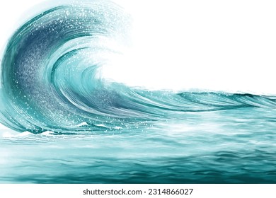 	
Stylish ocean sea blue wave background