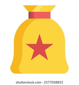 A stylish Offer Bag icon designed to highlight holiday discounts and festive shopping. Ideal for e-commerce or promotional materials.