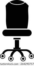 Stylish office chair icon featuring ergonomic designs in black and outline stroke aesthetics perfect for representing comfortable seating for working at a desk. Piece of furniture for living room,