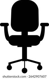 Stylish office chair icon featuring ergonomic designs in black and outline stroke aesthetics perfect for representing comfortable seating for working at a desk. Piece of furniture for living room,