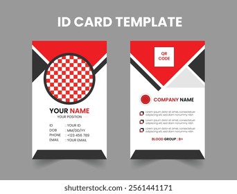 Stylish Office ID Card Design in Red and Black Theme
Minimalist Red and Black ID Card Template for Professionals
Creative Corporate Identity Card Template  Red and Black