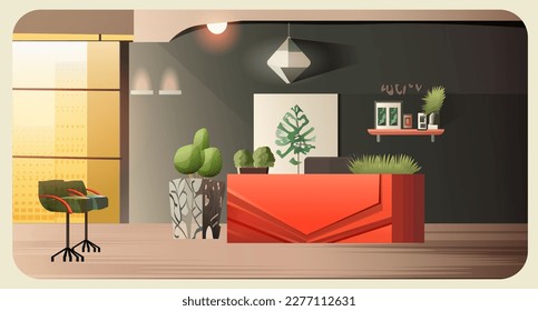 Stylish office suite, office interior