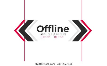 stylish offline gaming sporty twitch banner design vector