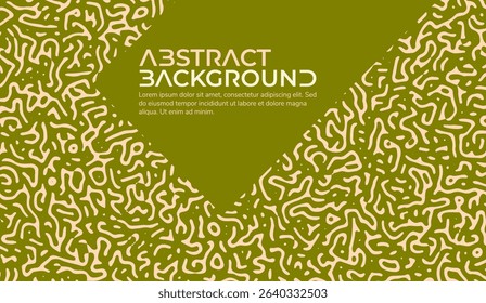 Stylish Olive Green Abstract Background with Organic Line Pattern for Modern Designs and Creative Presentation Templates, Suitable for Web and Print Projects