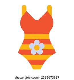 A stylish one piece swimsuit representing summer and water park fashion