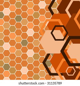 Stylish orange banner. Vector illustration