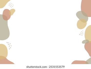 A stylish orange frame combining transparent abstract shapes