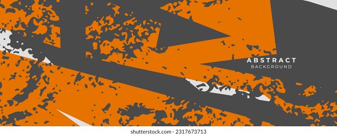 Stylish orange and grey sports banner background design. Abstract sports racing concept.
