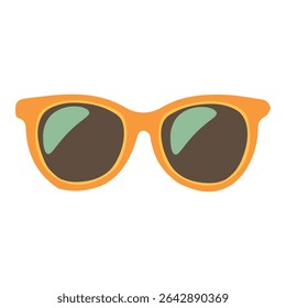 Stylish orange-frame sunglasses with dark lenses, perfect for summer vibes. Retro-inspired design with glossy finish. Ideal for fashion, travel, beach days, and casual outdoor wear