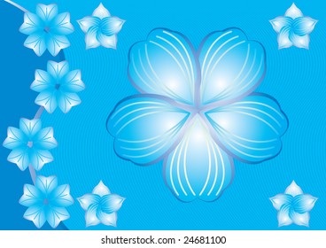 Stylish ornament with flower elements