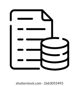 Stilvolles Gliederungssymbol mit Datenbankdateiformat