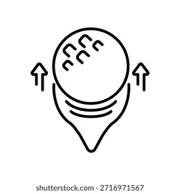 Stilvolle Umriss Stil Symbol der Spin Ball