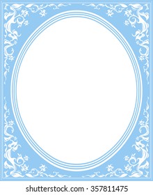 Stylish oval frame with tender color design for greeting card, invitation, poster and more creative designs.