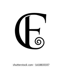 stylish overlapping initial C E Letter logo design vector graphic concept