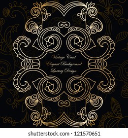 Stylish paisley designed frame on seamless background