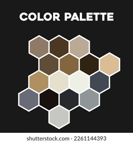 Stylish palette of color combinations 2023. Vector illustration