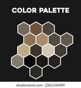 Stylish palette of color combinations 2023. Vector illustration