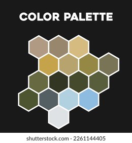 Stylish palette of color combinations 2023. Vector illustration