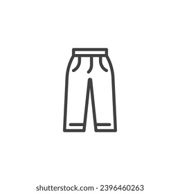 Icono de línea de pantalones elegantes. signo de estilo lineal para concepto móvil y diseño web. Icono de vector de contorno de pantalones de moda. Símbolo, ilustración del logotipo. Gráficos vectoriales