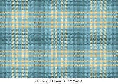 Stylish pastel blue and beige plaid pattern.  Perfect for textile design, apparel, website backgrounds, or packaging.  Subtle herringbone texture adds visual interest.