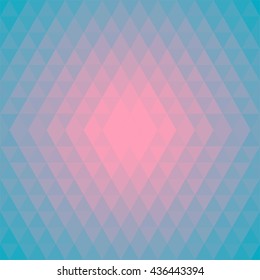 Stylish Pattern, Background made of Triangles in trendy Colors Pink, Sky Blue. Can be used for wallpaper, pattern fills, web page background,surface textures.