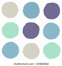 Stylish pattern with color grunge circles. Vector illustration