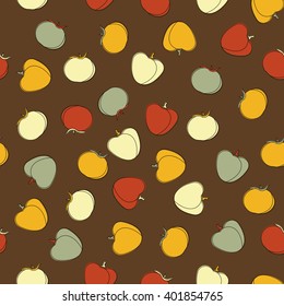 Stylish pattern with colorful vegetables. Seamless pattern with tomatoes and peppers. Perfect for surface textures, textile, kids cloth, pattern fills and more creative designs.