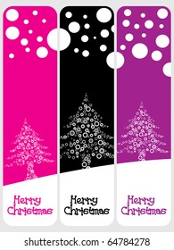 banner elegante patrón merry xmas, ilustración vectorial