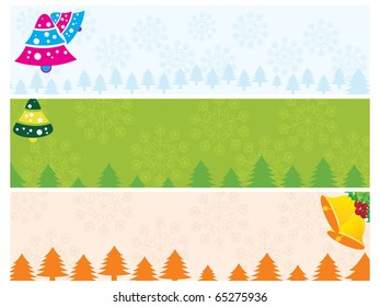 stylish pattern merry xmas banner, vector illustration