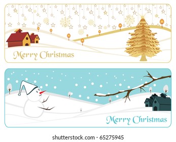 stylish pattern merry xmas banner, vector illustration