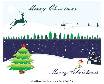 stylish pattern merry xmas banner, vector illustration