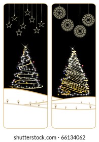 stylisches Muster, fröhlicher Weihnachtsbanner, Vektorgrafik