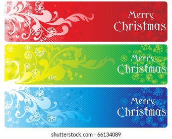 stylish pattern merry xmas banner, vector illustration