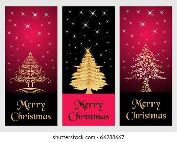 stylish pattern merry xmas banner, vector illustration