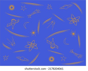 stylish pattern night space conception