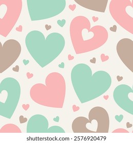 a stylish pattern. seamless texture of hearts. vector graphics. background for Valentine's Day decoration, February 14th, love.