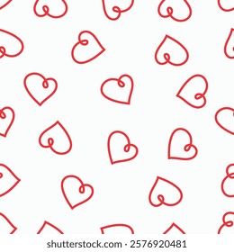 a stylish pattern. seamless texture of hearts. vector graphics. background for Valentine's Day decoration, February 14th, love.