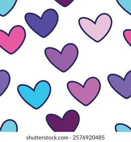 a stylish pattern. seamless texture of hearts. vector graphics. background for Valentine's Day decoration, February 14th, love.