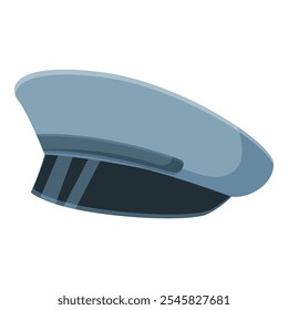 Stylish peaked cap symbolizing authority, profession, and uniform identity, perfect for projects related to occupations, fashion, or official attire