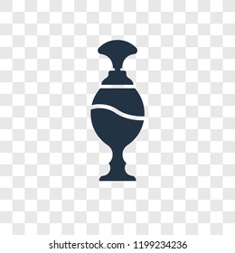 Stylish perfume bottle vector icon isolated on transparent background, Stylish perfume bottle transparency logo concept