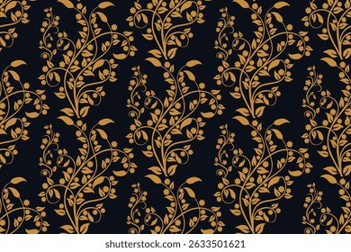 Stylish Petals Floral Seamless Pattern in Trendy Theme