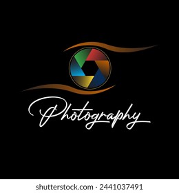 Stylish photography vector logo design 