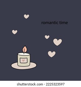 stylish picture hour of romance, candle hearts